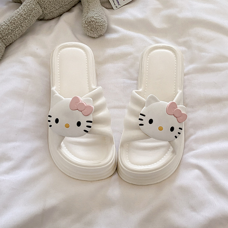 Summer Cloth - Pantoufles mignonnes Hello Kitty pour femmes,