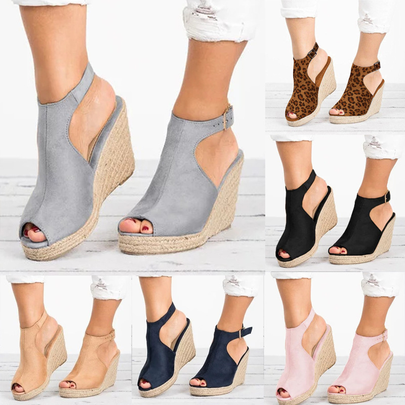 Espadrille Sandal Women - Sandales à Talons pour Femme, Espadrilles