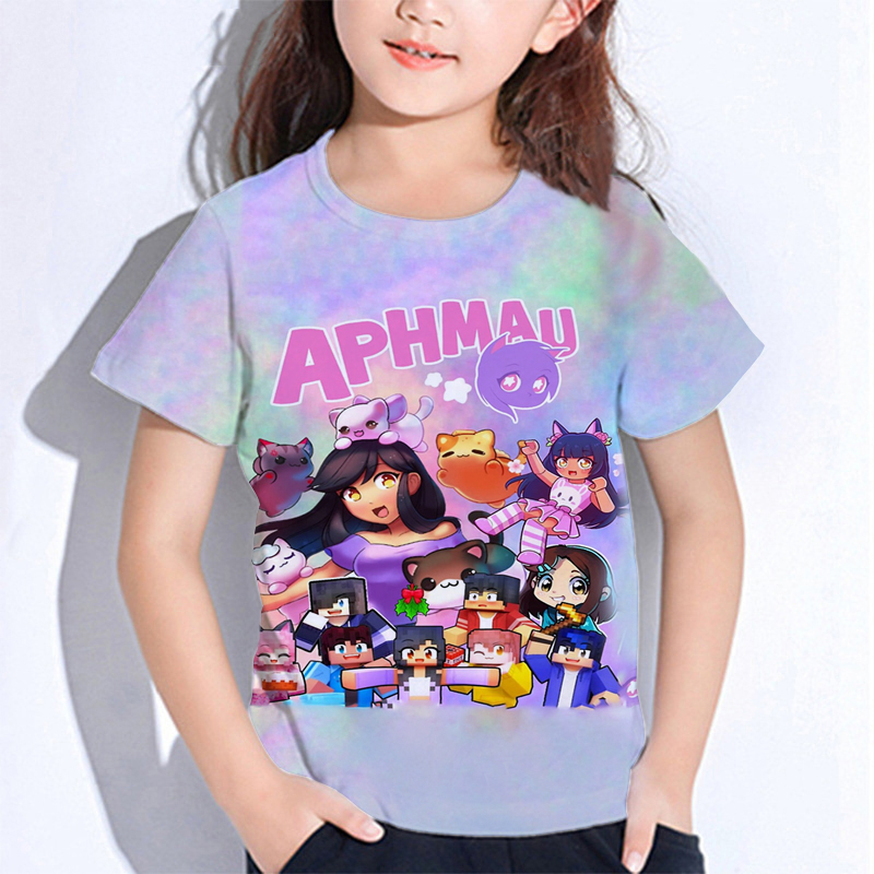 Summer Clothing Newborn - Aphmau-T-shirt manches courtes pour enfant, vêtement