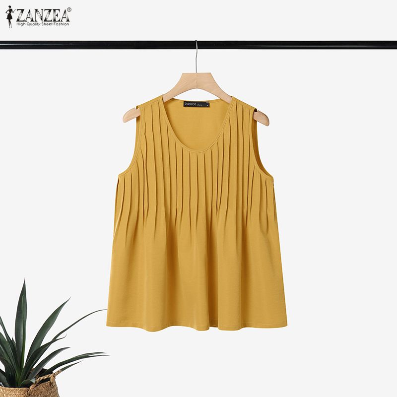 Summer Clothing Holiday - ZANZEA Débardeur Femme Grande Taille 5XL