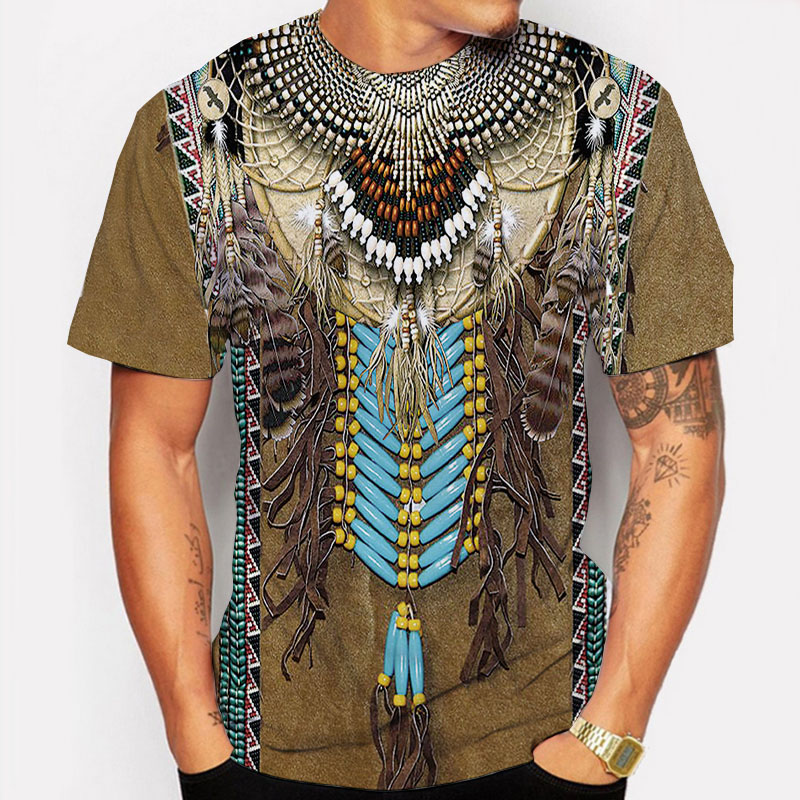 Indian Summer Vintage Clothing - T-Shirts indiens Style ethnique impression 3D