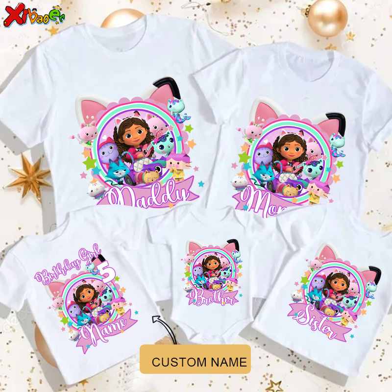 Summer Clothing Toddler - T-shirt d'anniversaire pour filles, nom personnalisé,