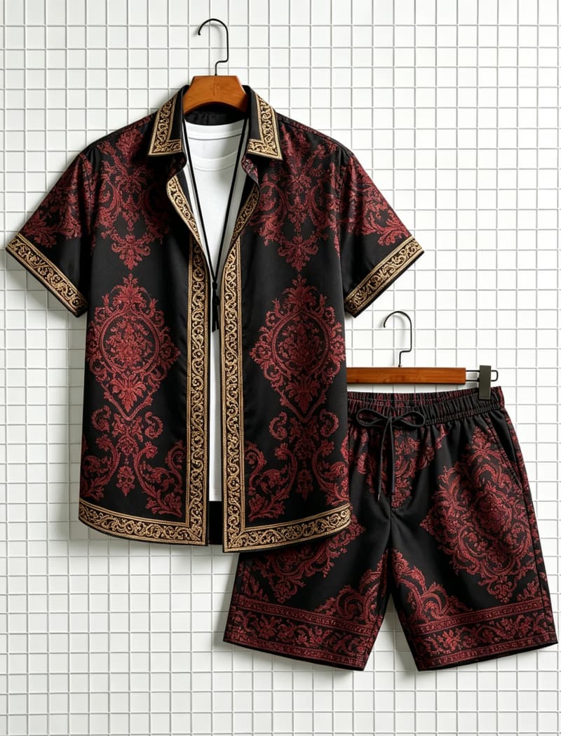 Summer Clothing Types - Ensemble chemise et short pour homme,