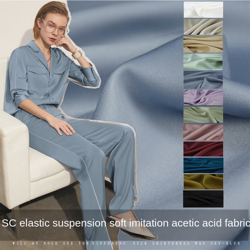 Summer Clothing Material - Tissu imitation acétate de cellulose satiné