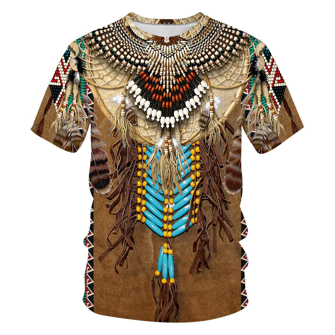 Indian Summer Vintage Clothing - Style ethnique indien impression 3D T-Shirts