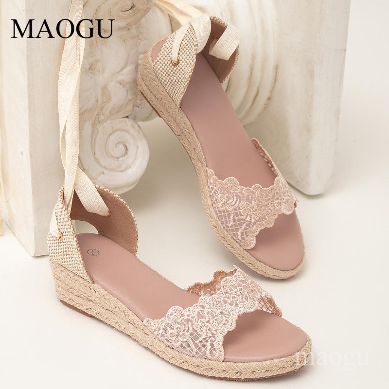 Espadrille Sandal Women - Sandales à plateforme compensées style bohème