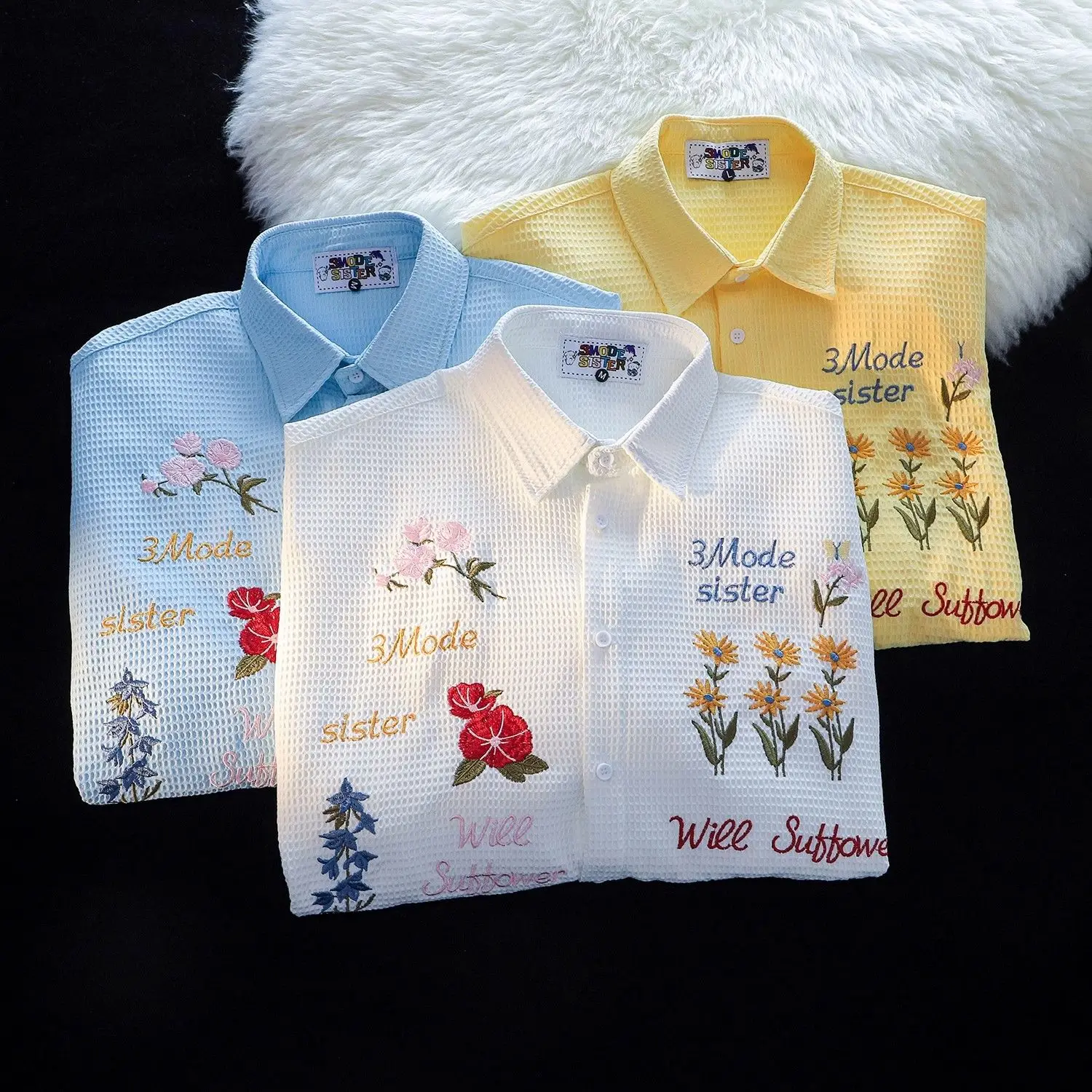 Chemises brodées de fleurs gau - Summer Clothing Holiday avis et prix