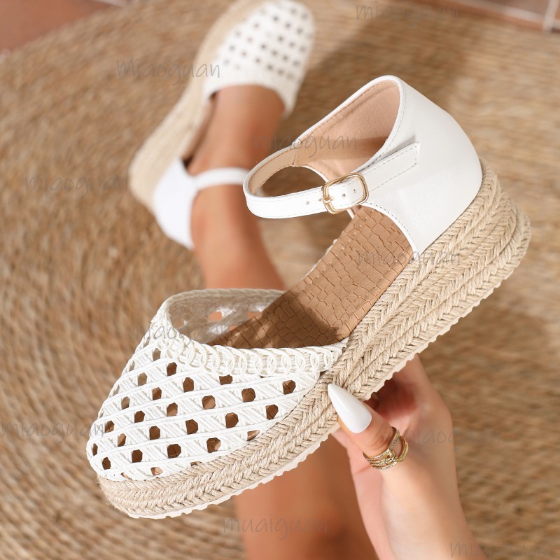 Sandales compensées bohèmes po - Espadrille Sandal Women avis et prix