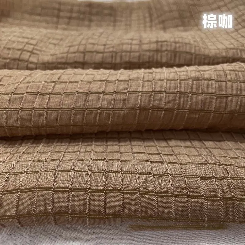 Tissu à carreaux jaune crème,  - Summer Clothing Material avis et prix