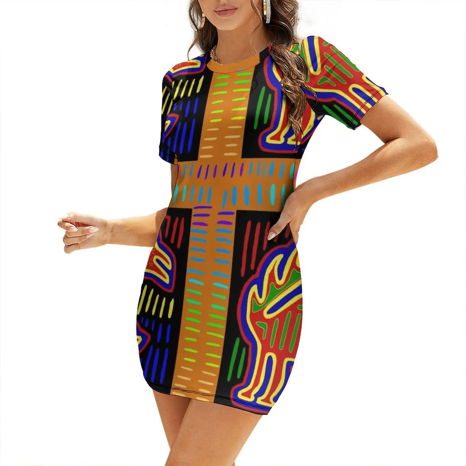 Robe à manches courtes Kuna In - Indian Summer Vintage Clothing avis et prix