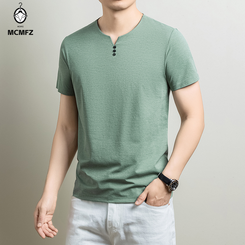 T-shirt Henley basique pour ho - Summer Cloth avis et prix