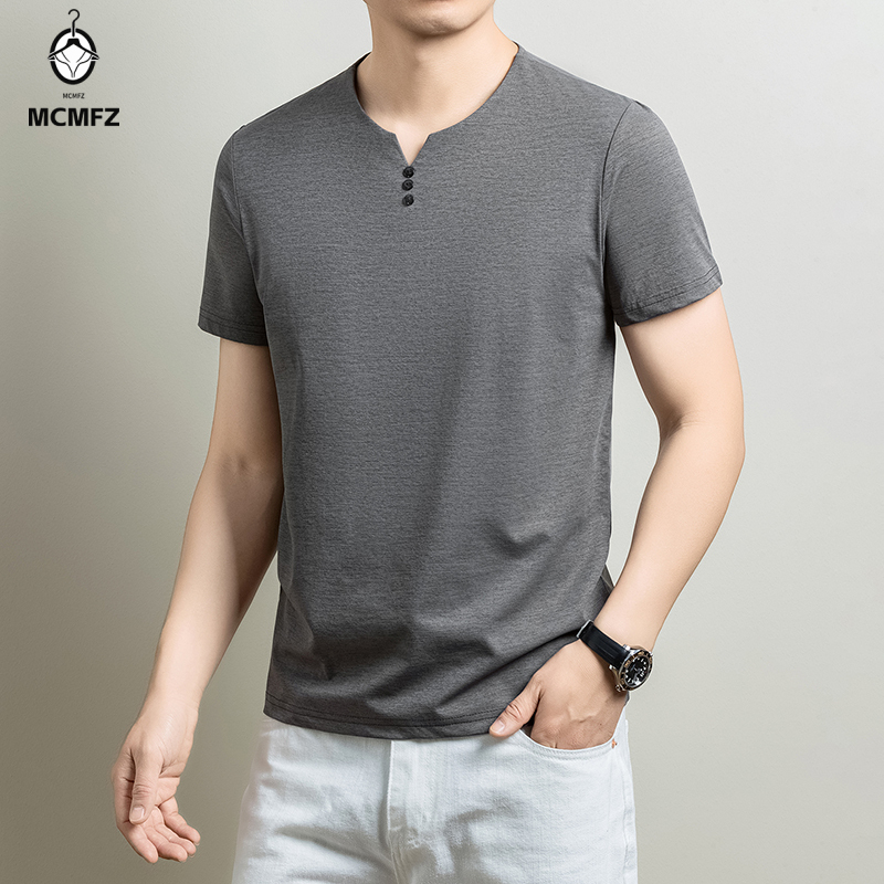T-shirt Henley basique pour ho - Summer Cloth avis et prix