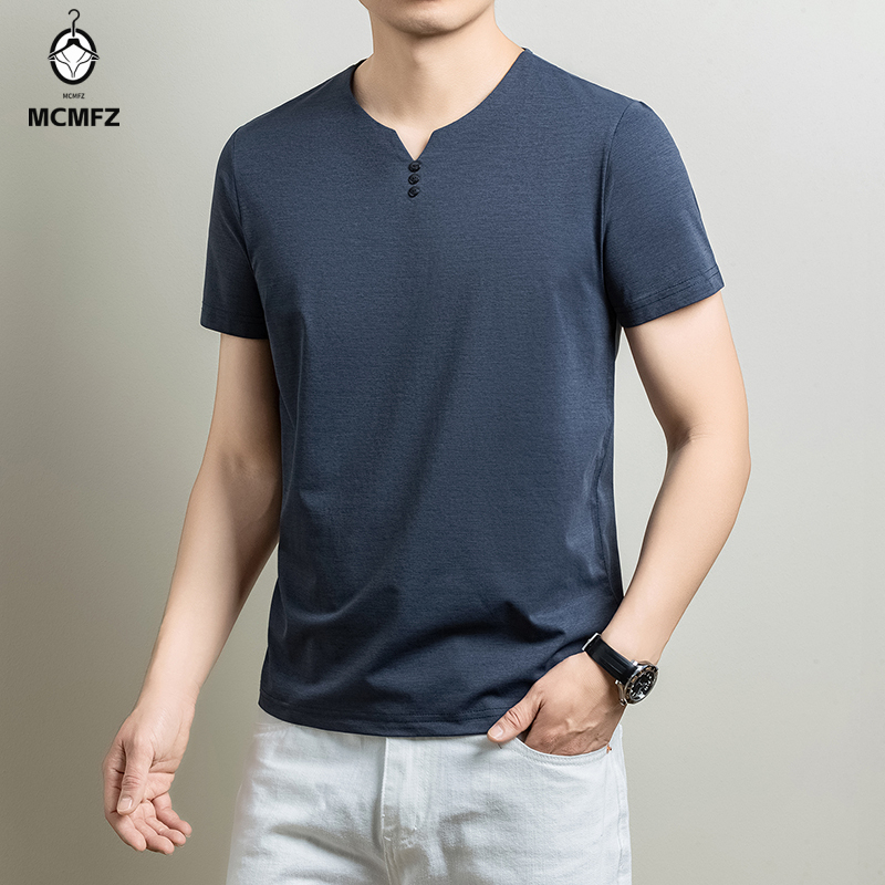 T-shirt Henley basique pour ho - Summer Cloth avis et prix