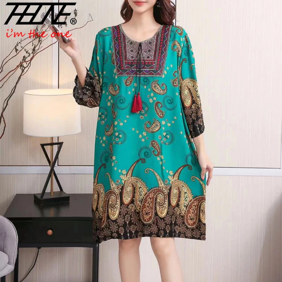 Robe Indienne à Imprimé Floral - Indian Summer Vintage Clothing avis et prix