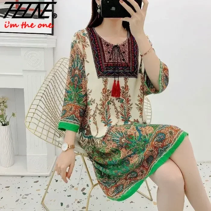 Robe Indienne à Imprimé Floral - Indian Summer Vintage Clothing avis et prix