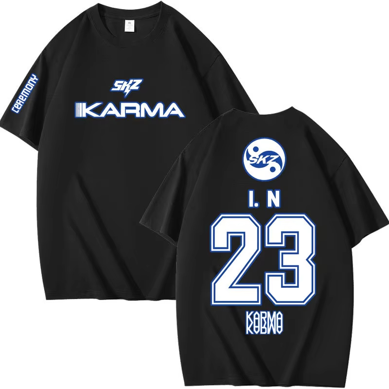 Populaire Kpop KARMA T-shirt à - Summer Clothing Aesthetic avis et prix